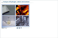 Isotopes of hydrogen, carbon and uranium