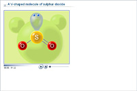 A V-shaped molecule of sulphur dioxide