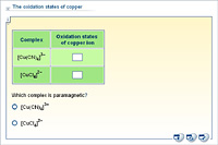 The oxidation states of copper