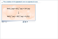 The oxidation of of sulphate(IV) ions to sulphate(VI) ions