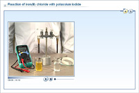 Reaction of iron(III) chloride with potassium iodide