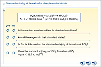 Standard enthalpy of formation for phosphorus trichloride