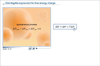 Deriving the expression for free energy change