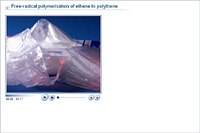 Free-radical polymerisation of ethene to polythene