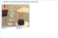 Titrimetric study of the reaction of propanone with iodine