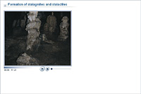 Formation of stalagmites and stalactites