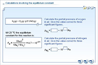 Calculations involving the equilibrium constant