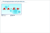 Producing hydronium and hydroxide ions