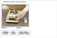 Titration of sodium hydroxide solution
