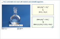How carbonate ions react with metal(II) and metal(III) aqua ions