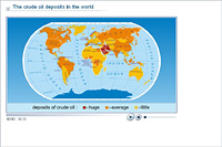 The crude oil deposits in the world