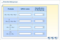 Branched alkyl groups