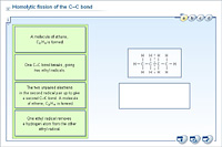 Homolytic fission of the C–C bond