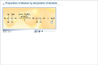 Preparation of alkenes by dehydration of alcohols