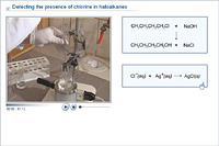 Detecting the presence of chlorine in haloalkanes