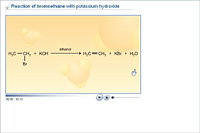 Reaction of bromoethane with potassium hydroxide