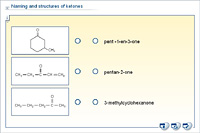 Naming and structures of ketones