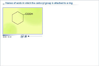 Names of acids in which the carboxyl group is attached to a ring