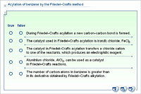 Acylation of benzene by the Friedel–Crafts method