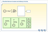 Reaction between benzene and ethanoyl chloride