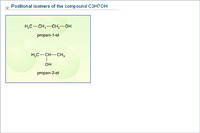 Positional isomers of the compound C3H7OH