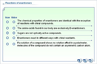 Reactions of enantiomers