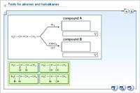 Tests for alkenes and haloalkanes