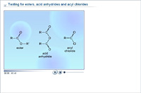 Testing for esters, acid anhydrides and acyl chlorides