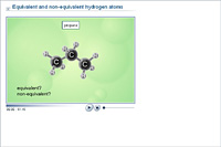 Equivalent and non-equivalent hydrogen atoms