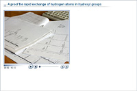 A proof for rapid exchange of hydrogen atoms in hydroxyl groups