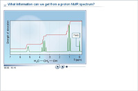 What information can we get from a proton NMR spectrum?