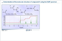 Determination of the molecular structure of compound A using the NMR spectrum