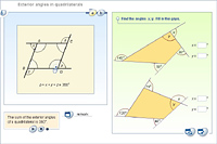 Exterior angles in quadrilaterals