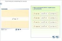 Factorising by completing the square