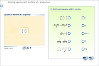 Solving equations in the form of a proportion