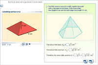Surface area of a pyramid – exercises