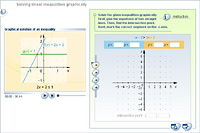 Solving linear inequalities graphically