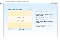 The solution set of a system of inequalities