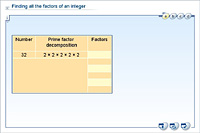Finding all the factors of an integer