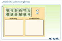 Fractions that yield terminating decimals