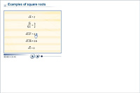 Examples of square roots