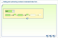 Adding and subtracting numbers in standard index form