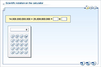 Scientific notation on the calculator