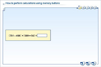 How to perform calculations using memory buttons