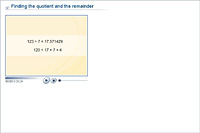 Finding the quotient and the remainder
