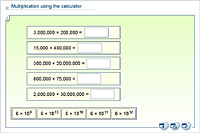 Multiplication using the calculator