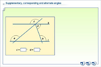 Supplementary, corresponding and alternate angles