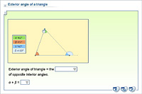 Exterior angle of a triangle