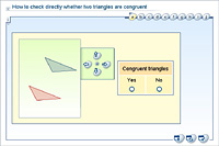 How to check directly whether two triangles are congruent