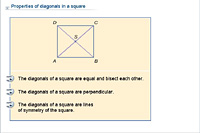 Properties of diagonals in a square